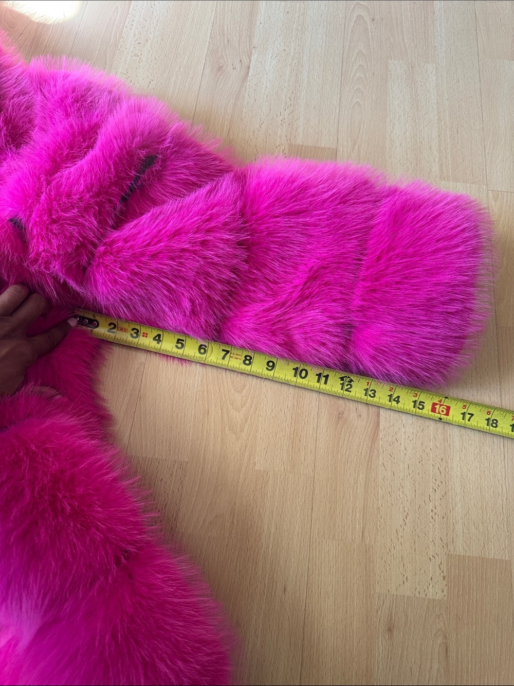 Hot Pink Faux Fur Coat - Picture 9 of 10